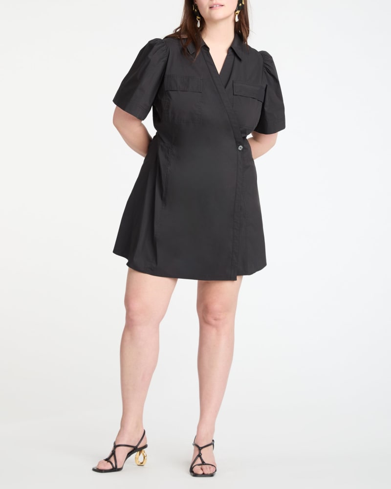 Front of a model wearing a size 22 Cooper Dress in Black by Tanya Taylor. | dia_product_style_image_id:347053
